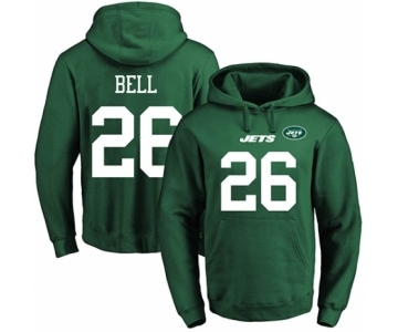 Football Men's New York Jets #26 Le'Veon Bell Green Name & Number Pullover Hoodie