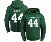 Football Men's New York Jets #44 Harvey Langi Green Name & Number Pullover Hoodie