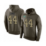 Football Men's New York Jets #44 Harvey Langi Green Salute To Service Pullover Hoodie