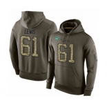 Football Men's New York Jets #61 Alex Lewis Green Salute To Service Pullover Hoodie