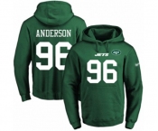 Football Men's New York Jets #96 Henry Anderson Green Name & Number Pullover Hoodie