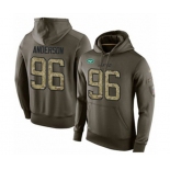 Football Men's New York Jets #96 Henry Anderson Green Salute To Service Pullover Hoodie