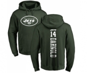 Football New York Jets #14 Sam Darnold Green Backer Pullover Hoodie