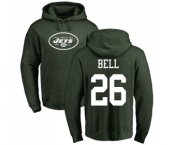 Football New York Jets #26 Le'Veon Bell Green Name & Number Logo Pullover Hoodie