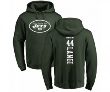 Football New York Jets #44 Harvey Langi Green Backer Pullover Hoodie