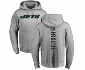 Football New York Jets #55 Ryan Kalil Ash Backer Pullover Hoodie