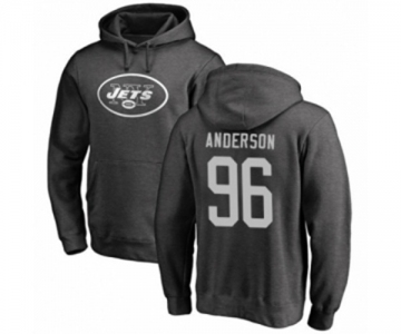 Football New York Jets #96 Henry Anderson Ash One Color Pullover Hoodie