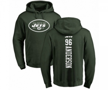 Football New York Jets #96 Henry Anderson Green Backer Pullover Hoodie