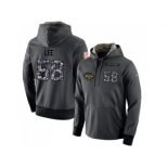 Men New York Jets #58 Darron Lee Stitched Black Anthracite Salute to Service Player Performance Hoodie