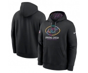 Men's New York Jets Black 2024 Crucial Catch Club Pullover Hoodie