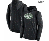 Men's New York Jets Nike Charcoal 2021 NFL Crucial Catch Therma Pullover Hoodie