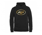 Men''s New York Jets Pro Line Black Gold Collection Pullover Hoodie