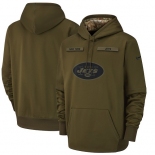 NFL Men's New York Jets Nike Olive Salute to Service Pullover Hoodie