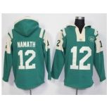 New York Jets #12 Joe Namath Green Player Winning Method Pullover NFL Hoodie