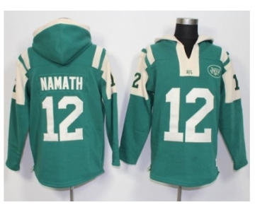 New York Jets #12 Joe Namath Green Player Winning Method Pullover NFL Hoodie