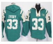 New York Jets #33 Chris Ivory Green Player Winning Method Pullover NFL Hoodie