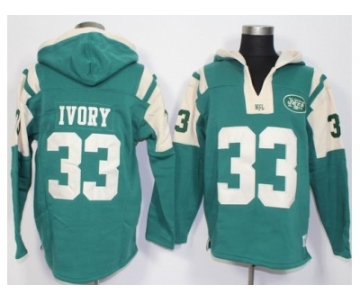 New York Jets #33 Chris Ivory Green Player Winning Method Pullover NFL Hoodie