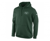 New York Jets Nike Green KO Chain Fleece Pullover Performance Hoodie