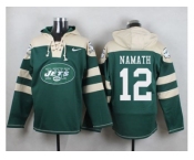 Nike New York Jets #12 Joe Namath Green Player Pullover NFL Hoodie