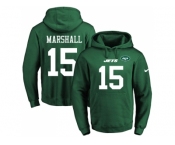 Nike New York Jets #15 Brandon Marshall Green Name & Number Pullover NFL Hoodie