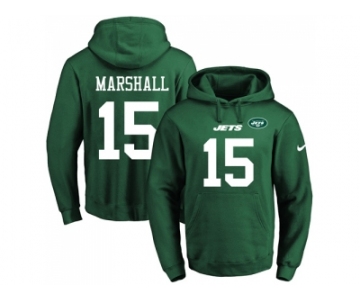 Nike New York Jets #15 Brandon Marshall Green Name & Number Pullover NFL Hoodie