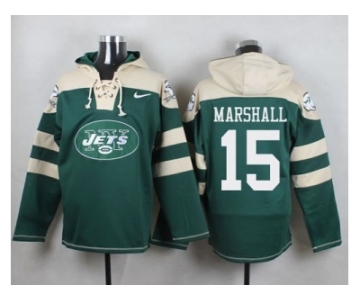 Nike New York Jets #15 Brandon Marshall Green Player Pullover NFL Hoodie