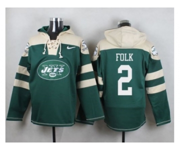 Nike New York Jets #2 Nick Folk Green Player Pullover NFL Hoodie