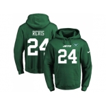 Nike New York Jets #24 Darrelle Revis Green Name & Number Pullover NFL Hoodie