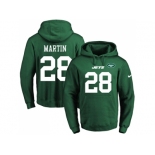 Nike New York Jets #28 Curtis Martin Green Name & Number Pullover NFL Hoodie