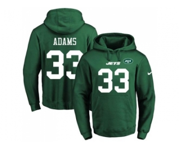 Nike New York Jets #33 Jamal Adams Green Name & Number Pullover NFL Hoodie