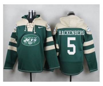 Nike New York Jets #5 Christian Hackenberg Green Player Pullover NFL Hoodie