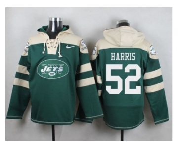 Nike New York Jets #52 David Harris Green Player Pullover NFL Hoodie