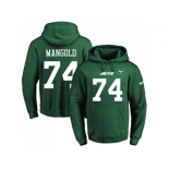 Nike New York Jets #74 Nick Mangold Green Name & Number Pullover NFL Hoodie