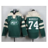 Nike New York Jets #74 Nick Mangold Green Player Pullover NFL Hoodie