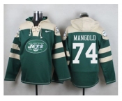 Nike New York Jets #74 Nick Mangold Green Player Pullover NFL Hoodie