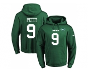 Nike New York Jets #9 Bryce Petty Green Name & Number Pullover NFL Hoodie