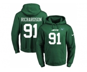 Nike New York Jets #91 Sheldon Richardson Green Name & Number Pullover NFL Hoodie