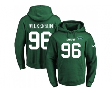 Nike New York Jets #96 Muhammad Wilkerson Green Name & Number Pullover NFL Hoodie