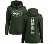 Football Women's New York Jets #14 Sam Darnold Green Backer Pullover Hoodie