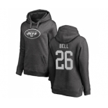 Football Women's New York Jets #26 Le'Veon Bell Ash One Color Pullover Hoodie