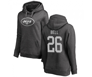 Football Women's New York Jets #26 Le'Veon Bell Ash One Color Pullover Hoodie