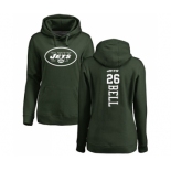 Football Women's New York Jets #26 Le'Veon Bell Green Backer Pullover Hoodie