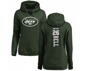 Football Women's New York Jets #26 Le'Veon Bell Green Backer Pullover Hoodie