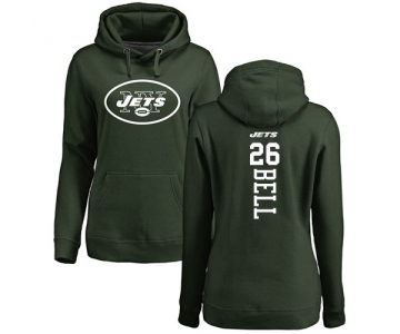 Football Women's New York Jets #26 Le'Veon Bell Green Backer Pullover Hoodie