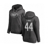 Football Women's New York Jets #44 Harvey Langi Ash One Color Pullover Hoodie