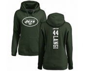 Football Women's New York Jets #44 Harvey Langi Green Backer Pullover Hoodie