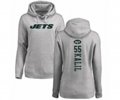 Football Women's New York Jets #55 Ryan Kalil Ash Backer Pullover Hoodie