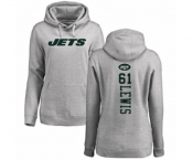 Football Women's New York Jets #61 Alex Lewis Ash Backer Pullover Hoodie