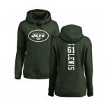 Football Women's New York Jets #61 Alex Lewis Green Backer Pullover Hoodie