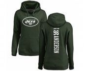 Football Women's New York Jets #96 Henry Anderson Green Backer Pullover Hoodie